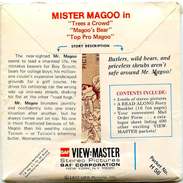 Mister Magoo  - View-Master 3 Reel Packet - 1970s - vintage - (PKT-H56-G5mint)