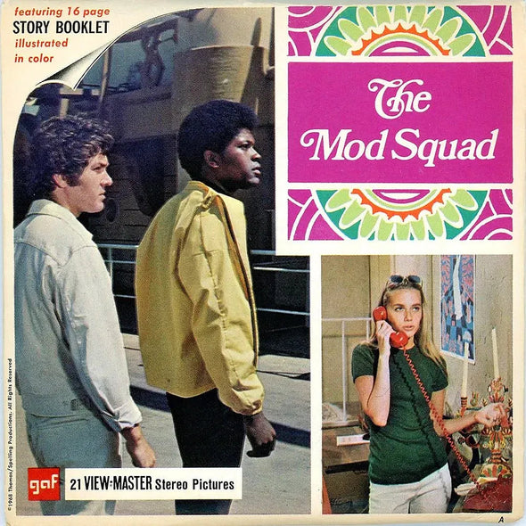 Mod Squad- View-Master 3 Reel Packet - 1970s - Vintage - (PKT-B478-G1A)