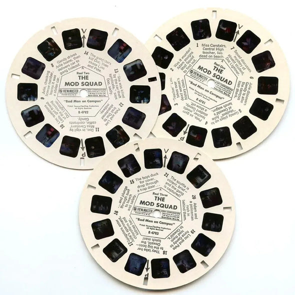 Mod Squad - View-Master - Vintage - 3 Reel Packet - 1970s views - (BARG-B478-G1A) Packet 3dstereo 