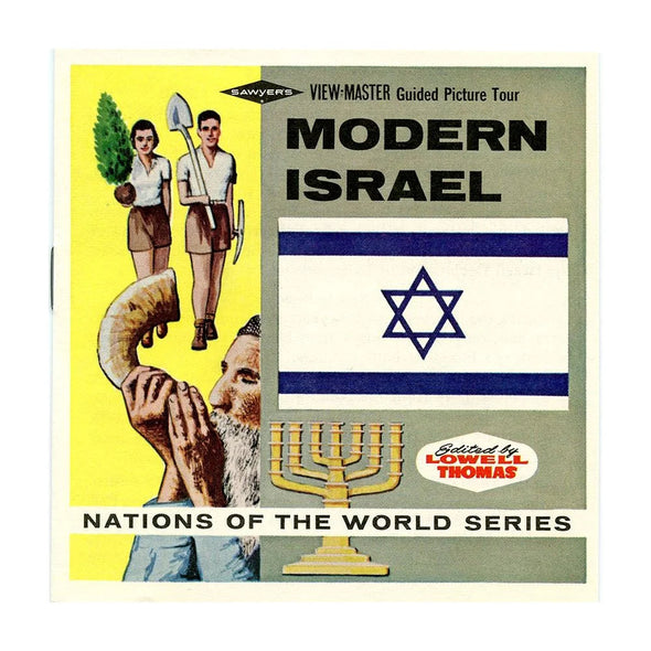Modern Israel - Coin & Stamp - View-Master - 3 Reel Packet - 1960s views - Vintage - (PKT-B224-S6sc) Packet 3Dstereo 