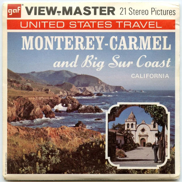Monterey-Carmel and Big Sur Coast - View-Master 3 Reel Packet - 1970s views - vintage (ECO-A205-G3) 3dstereo 
