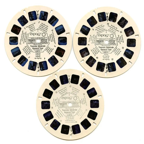Montreal Expo 67 - General Tour - View-Master 3 Reel Packet - 1960s Views - Vintage - (PKT-A071-S6A) Packet 3dstereo 
