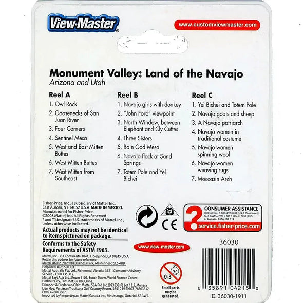 Monument Valley - View-Master 3 Reel Set on Card - NEW - (6030)