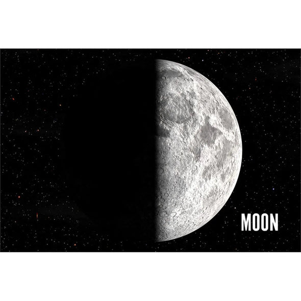 MOON - LUNAR PHASE - 2 Image 3D Flip Magnet for Refrigerators, Whiteboards, and Lockers - NEW