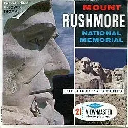 Mount Rushmore -View-Master 3 Reel Packet - 1960s views - vintage (PKT-A487-S6) Packet 3Dstereo 