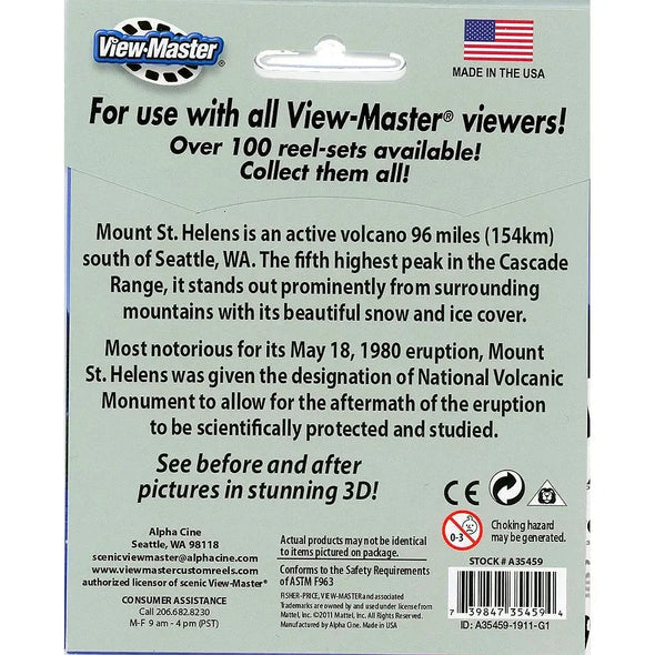 Mount St. Helens - View-Master 3 Reel Set on Card - NEW - (VBP-5459a) VBP 3dstereo 