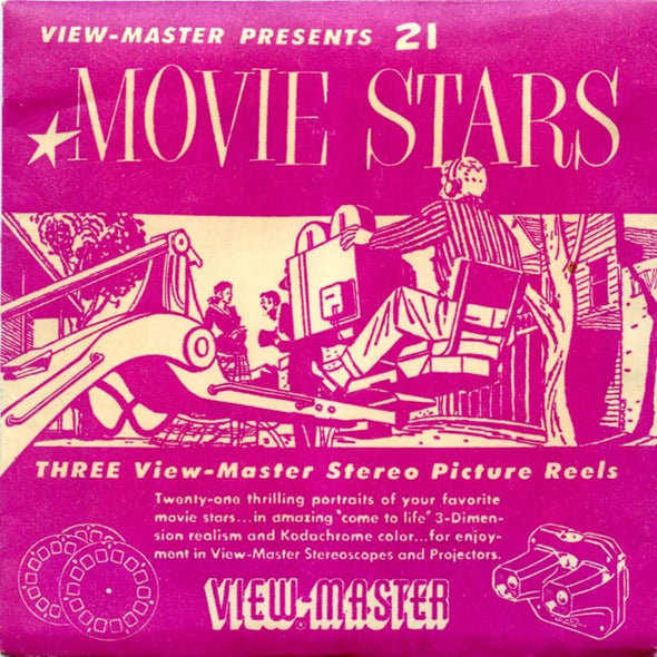 Movie Stars - View-Master 3 Reel Packet - 1950s - Vintage - (PKT-MOVIE-S1)