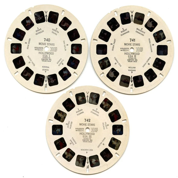 Movie Stars - View-Master 3 Reel Packet - 1950s - Vintage - (PKT-MOVIE-S1) Packet 3dstereo 