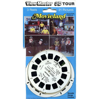Movieland - View-Master 3 Reel Set on Card - (VBP-5343) VBP 3dstereo 