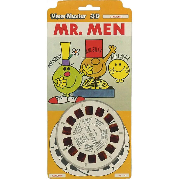Mr. Men - View-Master 3 Reel Set on Card - vintage - (BD162) VBP 3dstereo 