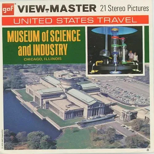 Museum of Science and Industry, Chicago - View-Master 3 Reel Packet - vintage - (A552-G3B) Packet 3dstereo 