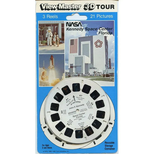 Nasa Kennedy Space Center Florida - ViewMaster 3 Reel on Card VBP 3dstereo 