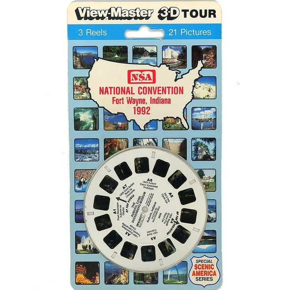 National Convention - Fort Wayne, Indiana 1992 - View-Master 3 Reel Set on Card - NEW - (VBP-5450)
