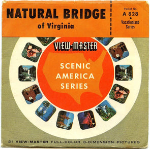 Natural Bridge of Virginia - View-Master 3 Reel Packet - 1950s views - vintage - (ECO-A828-GEN) 3Dstereo 