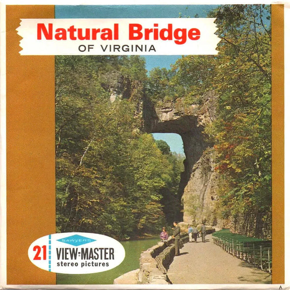 Natural Bridge of Virginia - View-Master 3 Reel Packet - 1960s views - vintage - (PKT-A828-S6A) Packet 3dstereo 