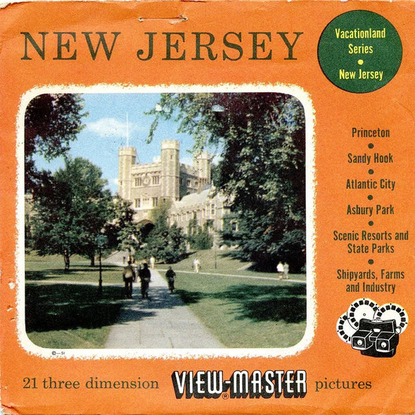 New Jersey - View-Master 3 Reel Packet - 1950s views - vintage - (ECO-NJ-S3) Packet 3dstereo 