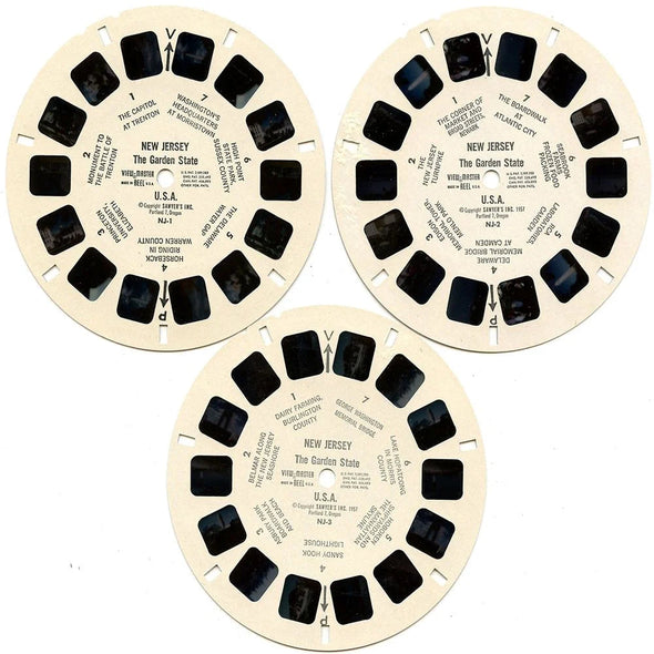 New Jersey - View-Master  3 Reel Packet - 1950s views - vintage - (ECO-NJ-S3)