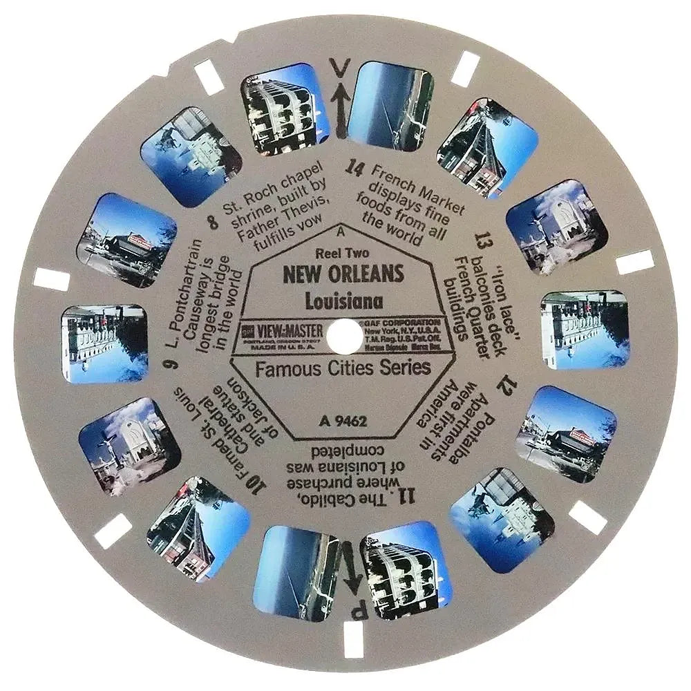 New Orleans - Louisiana - View-Master 3 Reel Packet - 1960s views - vintage  - (A946-S6A)