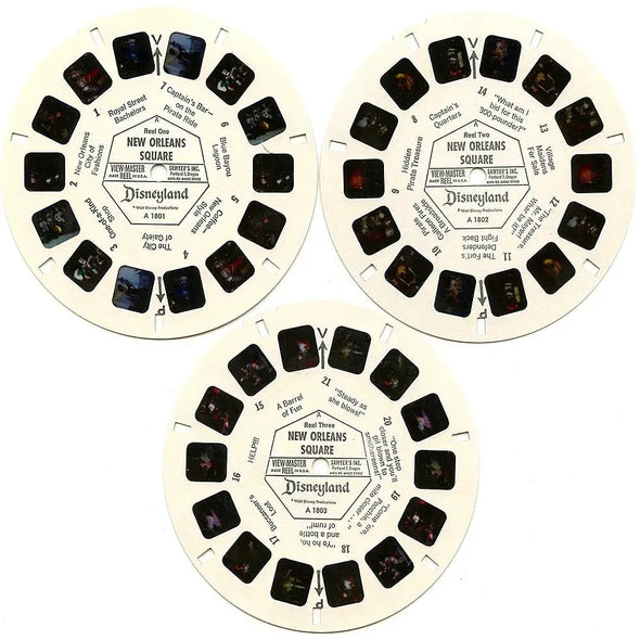 New Orleans Square - Disneyland - View-Master - 3 Reel Packet - 1960s - Vintage - (ECO-A180-S6A) Packet 3Dstereo 