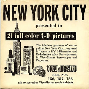 New York City - View-Master  3 Reel Packet - 1950s views - vintage - (ECO-NYC-S2)