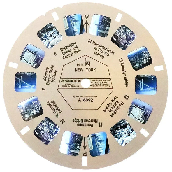 1 ANDREW - New York - View-Master 3 Reel Packet - 1970s - vintage - Autographed - A689-BG3 Packet 3dstereo 