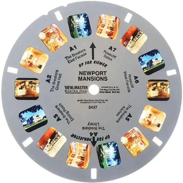 Newport Mansions - View-Master 3 Reel Set on Card - opened vintage - (5437) VBP 3dstereo 