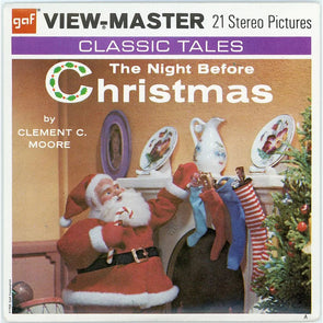Night Before Christmas - View-Master 3 Reel Packet - 1970s - vintage - (PKT-B382-G3) Packet 3Dstereo 