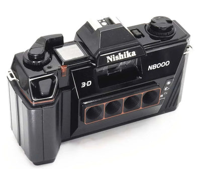 Nishika N8000 Stereo Camera - Complete Ensemble - vintage 3Dstereo.com 