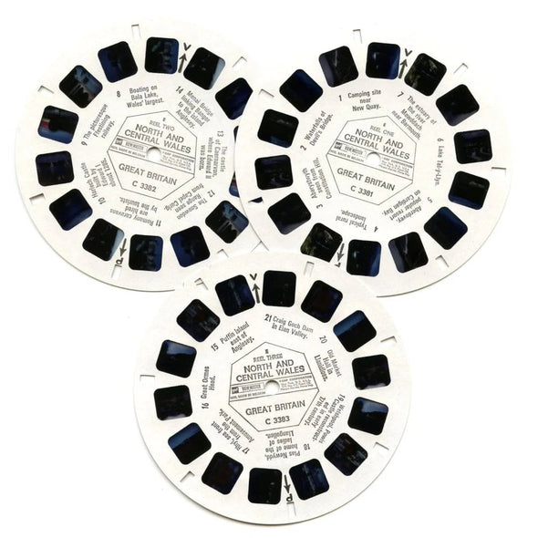 North and Central Wales - View-Master 3 Reel Packet - 1960s Views - Vintage - (zur Kleinsmiede) - (C338-BG2) Packet 3dstereo 