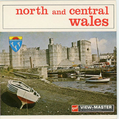 North and Central Wales - View-Master 3 Reel Packet - 1970s views - vintage - (PKT-C338-BG3) Packet 3dstereo 