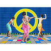 Nude Dancers Peace sign - 3D Action Lenticular Postcard Greeting Card Postcard 3dstereo 