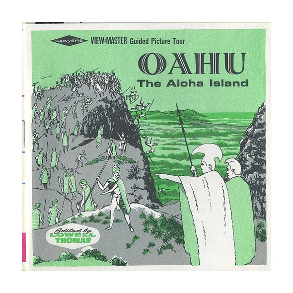 Oahu - The Aloha Island - Hawaii - View-Master 3 Reel Packet - 1960s views - vintage - (PKT-A126-S6A) Packet 3dstereo 