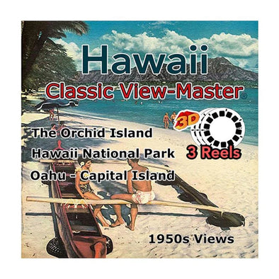 Oahu, The Capital Island - Hawaii, The Orchid Island - Hawaii National Park - Vintage Classic View-Master - Set of 3 Reels - 1950s views CREL 3dstereo 
