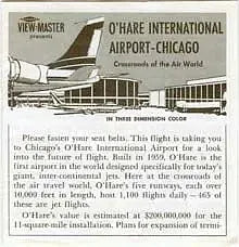 O'Hare Field Chicago - View-Master - Vintage - 3 Reel Packet - 1960s views - (ECO-A554-S6) 3Dstereo 