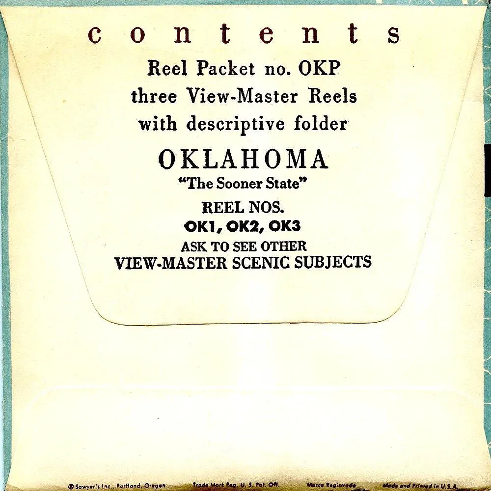 Oklahoma - Vintage - View-Master - 3 Reel Packet - 1950s views - vinta ...