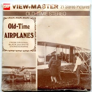 Old-Time Airplanes - View-Master-Vintage - 3 Reel Packet - 1970s views (PKT-B797-G5mint) Packet 3dstereo 