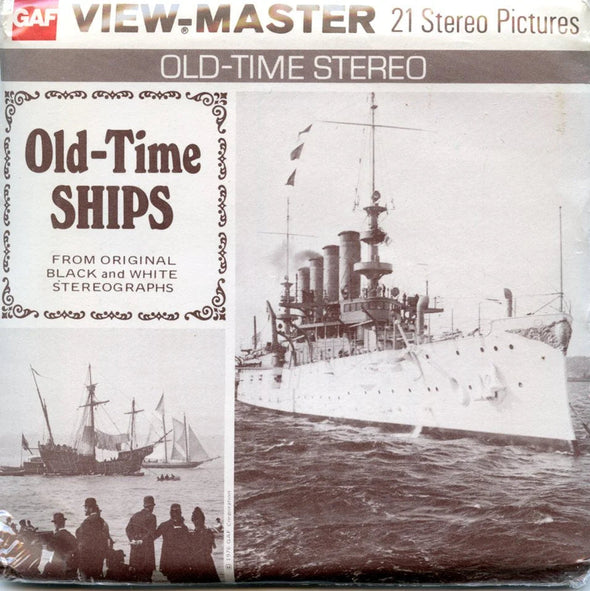 Old-Time Ships - View-Master 3 Reel Packet - 1970s - Vintage - (PKT-B796-G3mint) Packet 3Dstereo 