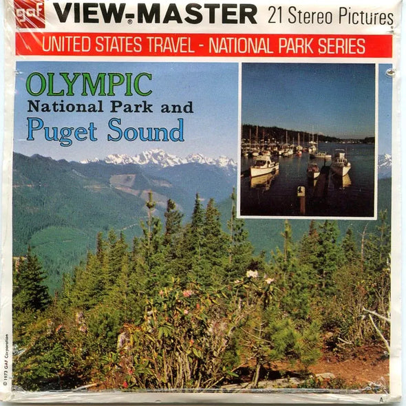 Olympic National Park and Puget Sound - View-Master 3 Reel Packet - 1970s - views - vintage - (PKT-A278-G3) Packet 3dstereo 