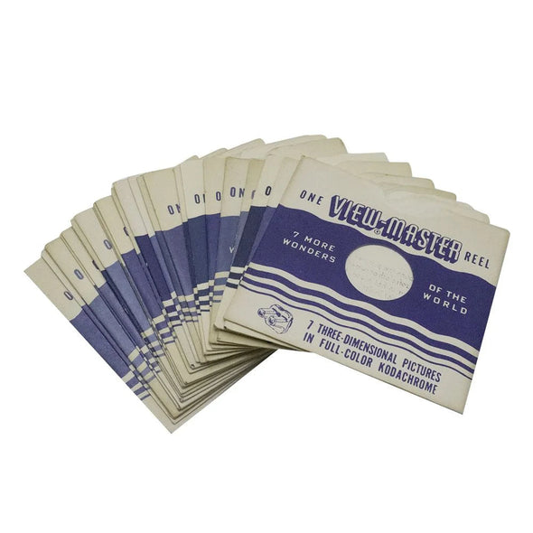 Original Single Reel Envelopes (Sleeves) for Sawyer's View-Master Reels - Wavy Line Style - vintage 3dstereo 