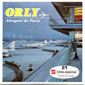 Orly - Aeroport de Paris - Paris Airport - View-Master 3 Reel Packet - 1970s Views - Vintage - (zur Kleinsmiede) - (C200F-BGO) Packet 3dstereo 