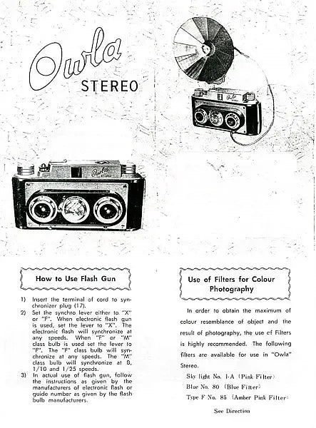 Owla Stereo 3D Camera Instruction Manual - Facsimile Instructions 3dstereo 