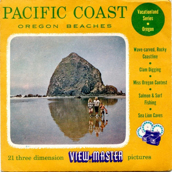 Pacific Coast - View-Master 3 Reel Packet - 1950s Views - Vintage - (ECO-PA-CO-S3) Packet 3dstereo 