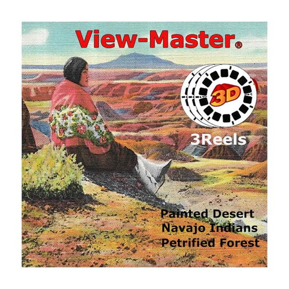 Painted Desert, Petrified Forest, Navajo Indians - Vintage Classic View-Master - 1950s views CREL 3dstereo 
