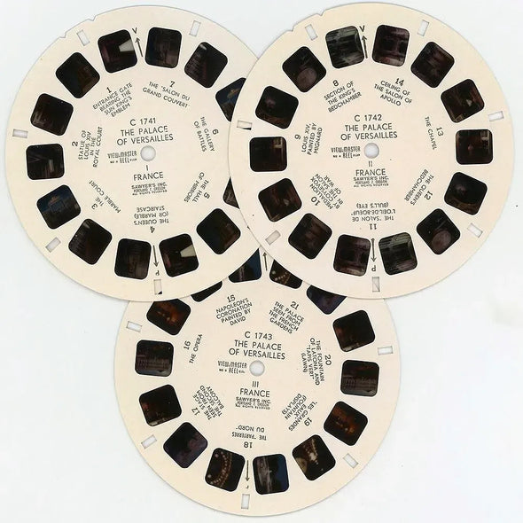 Palace of Versailles - View-Master - 3 Reel Packet - 1950s views - vintage - (ECO-C174-BS4) Packet 3dstereo 