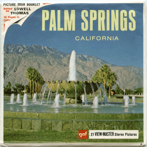 Palm Springs - California - View-Master 3 Reel Packet - 1960s views - vintage - (PKT-A195-G1A) Packet 3dstereo 