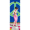 PEACE SIGN, WOMAN DANCER - Flip 3D Lenticular Bookmark -NEW Bookmarks 3Dstereo 