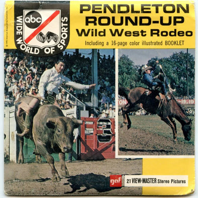 Pendleton Round - up Wild West Rodeo - View-Master- Vintage - 3 Reel Packet - 1970s views (ECO-B943-G1A) Packet 3dstereo 