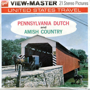 Pennsylvania Dutch and Amish Country - View-Master 3 Reel Packet - 1970s Views - Vintage - (PKT-A633-G3Amint)