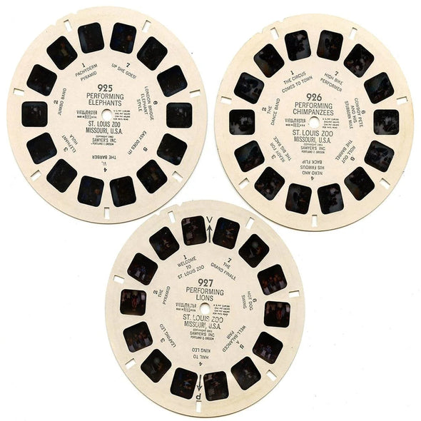 Performing Animals - View-Master - 3 Reel Packet - 1950s views - vintage - (ECO-PERF-ANI-S2) Packet 3dstereo 