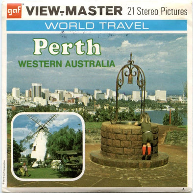 Perth Western Australia - View-Master 3 Reel Packet - 1970s Views - Vintage - (zur Kleinsmiede) - (B284-G3A) Packet 3dstereo 